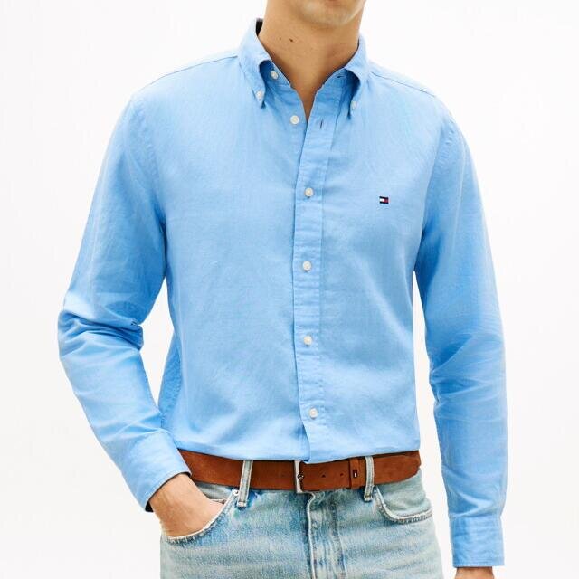 린넨 블렌드 솔리드 셔츠 T12G1WSH170MT1C14