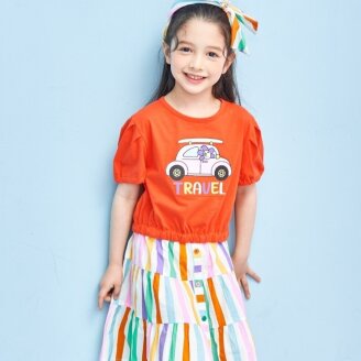 여아 크롭 반팔티셔츠 T32KCT010