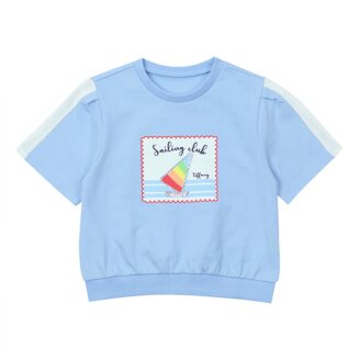 여아 반팔 데일리 스쿨룩 배색라인 티 T42KAT070