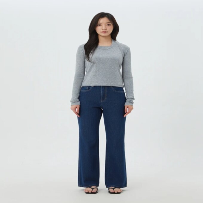 홀터넥 나시 레이어드 긴팔 티셔츠 PS2CL381