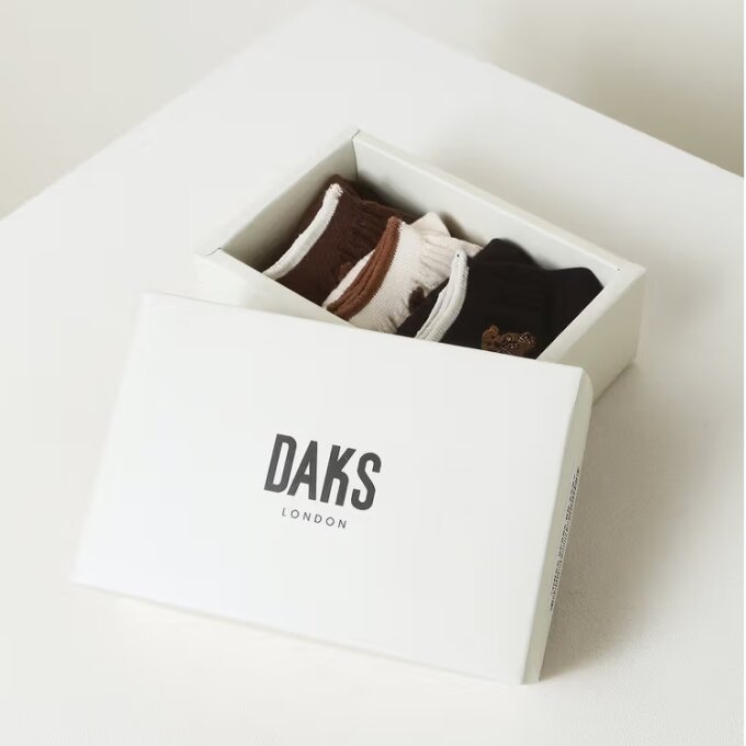 자수장식 면혼방 여성 단목양말3종세트 DBSS6E554BK
