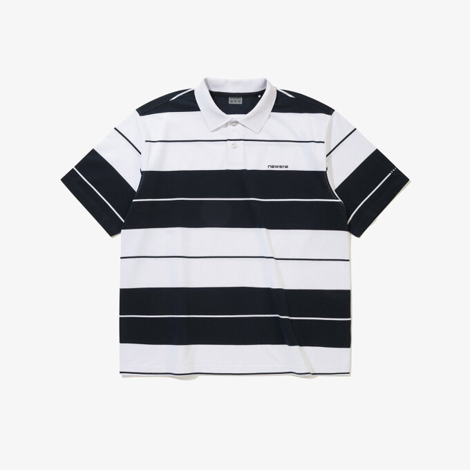 스트라이프 POLO 티셔츠 화이트/네이비 (14954625)