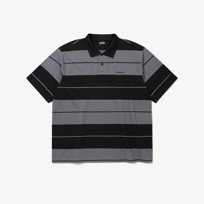 스트라이프 POLO 티셔츠 그레이/블랙 (14954626)