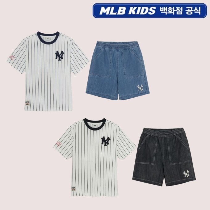 스트릿 베이직 스트라이프 데님 세트 7AS1B0263