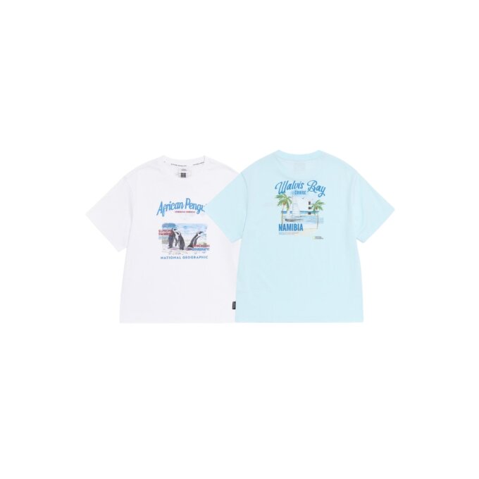 KIDS 여행 그래픽 반팔 티셔츠 K262UTS050