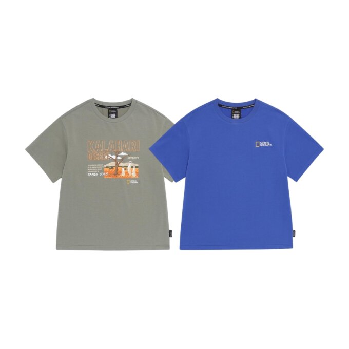 KIDS 냉감 ESG 동물 그래픽 반팔 티셔츠 K262UTS130