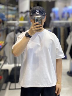 [남녀공용]밑단트임 무지 반팔티셔츠 2색상 2치수